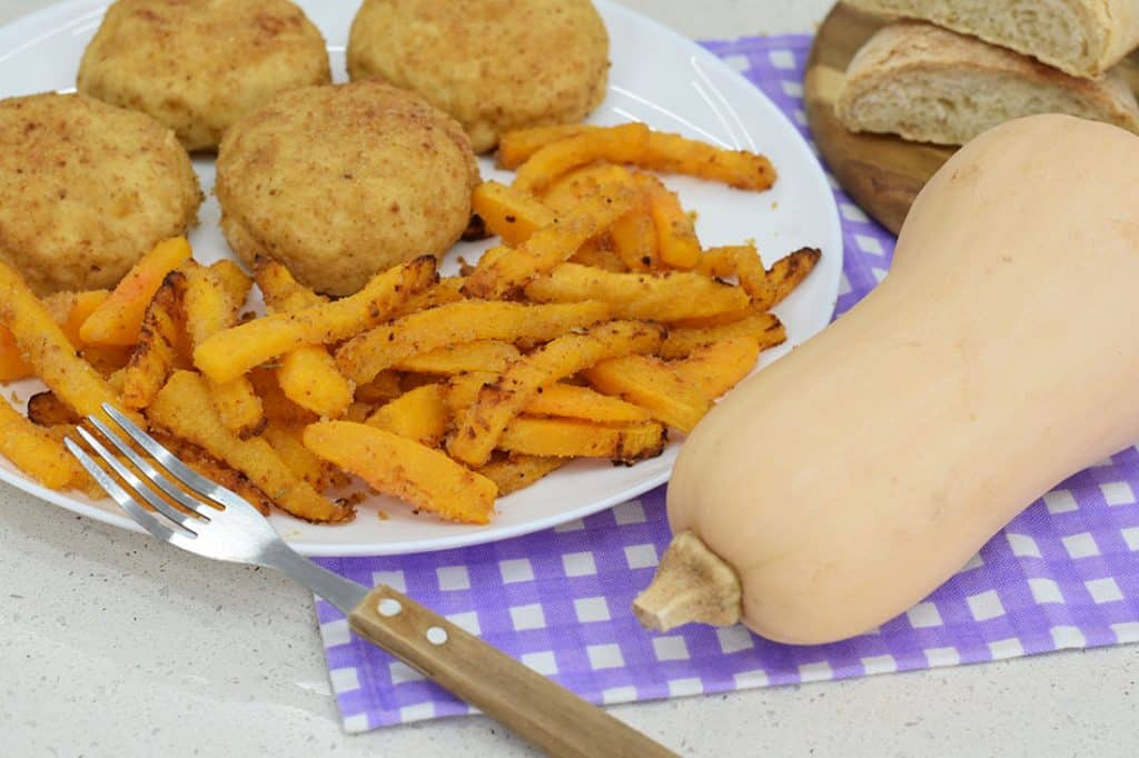 Bastoncini di zucca in friggitrice ad aria