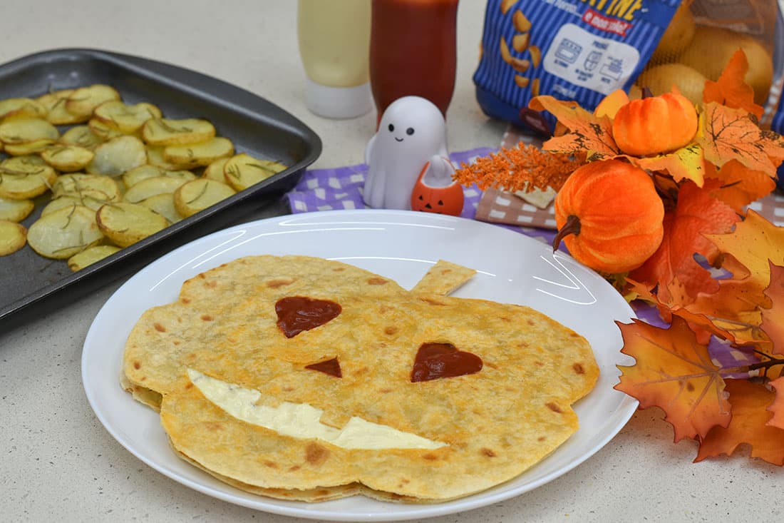 Piadine con patate di Halloween