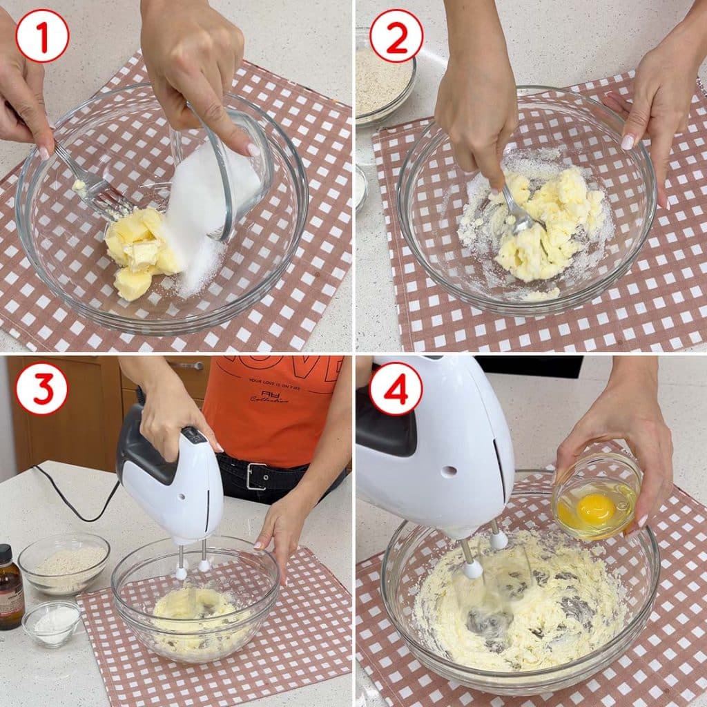 Preparazione della crema frangipane