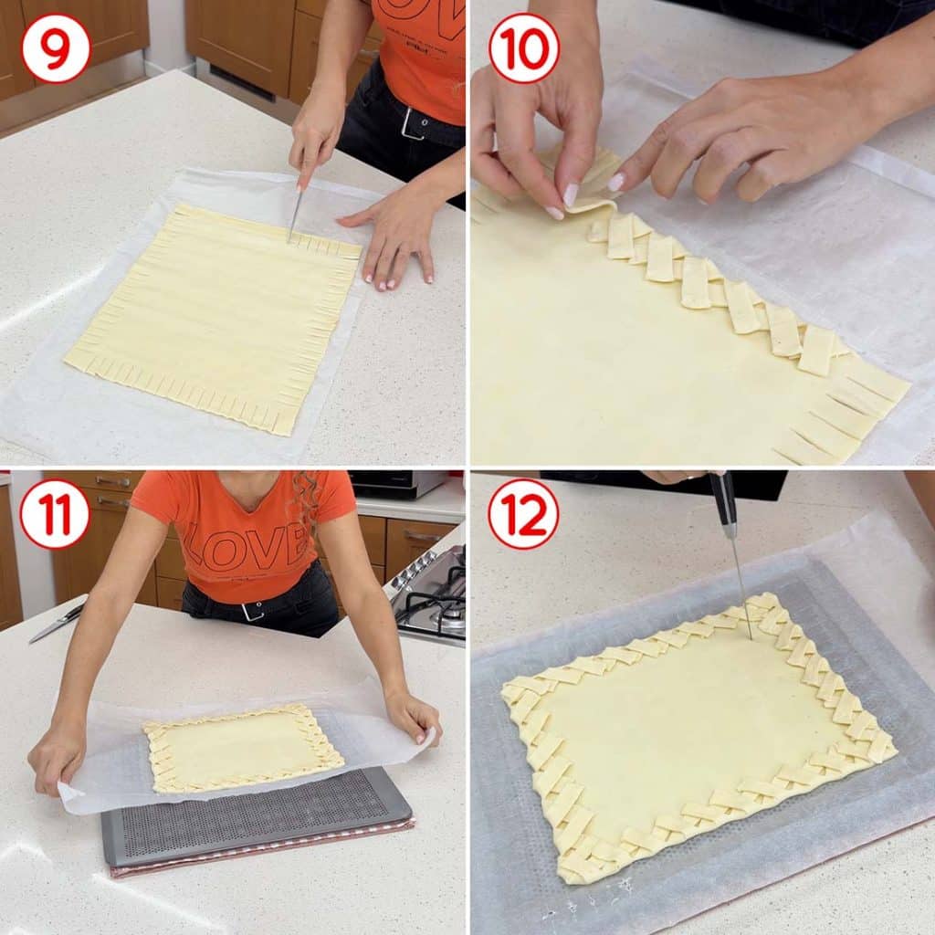 Intaglio della pasta sfoglia